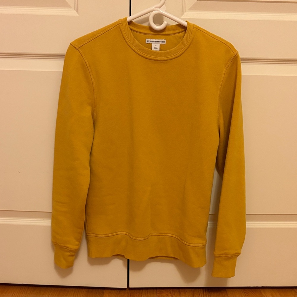 Amazon Men's Golden Yellow Crewneck Sweater